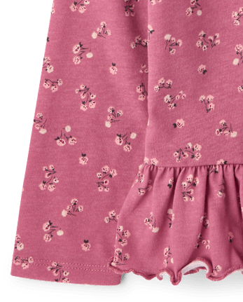 Toddler Girls Print Peplum Top