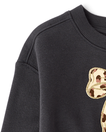 Toddler Girls Embellished Premium Fleece Sweatshirt