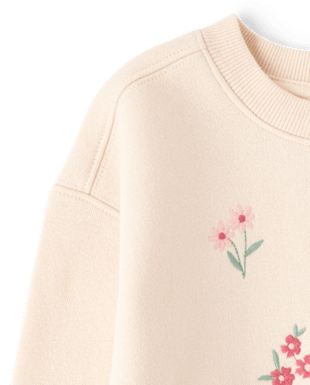 Toddler Girls Embellished Premium Fleece Sweatshirt