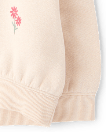 Sweat-shirt en polaire premium orné pour petites filles