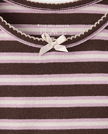 Toddler Girls Striped Ribbed Top