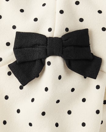 Toddler Girls Polka Dot Bow 2-Piece Outfit Set