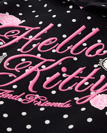 Girls Hello Kitty® And Friends Embellished Premium Fleece Hoodie - BLACK