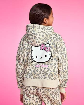 Girls Hello Kitty® And Friends Embellished Premium Fleece Hoodie - SEA SHELL