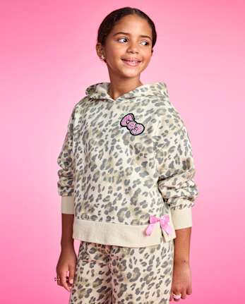 Girls Hello Kitty® And Friends Embellished Premium Fleece Hoodie - SEA SHELL