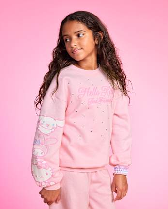 Girls Hello Kitty® And Friends Embellished Premium Fleece Sweatshirt