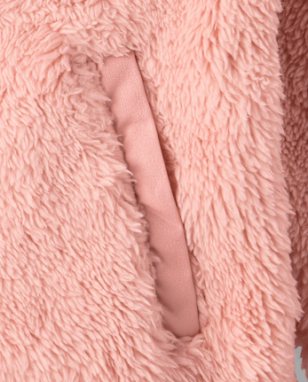 Toddler Girls Heavyweight Sherpa Zip Up Hoodie