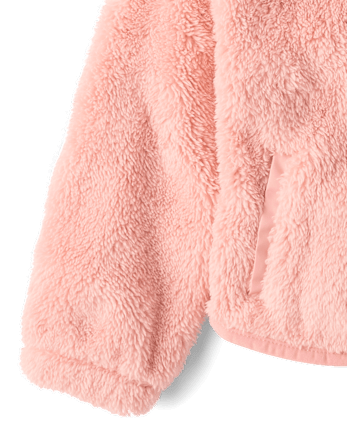 Toddler Girls Heavyweight Sherpa Zip Up Hoodie