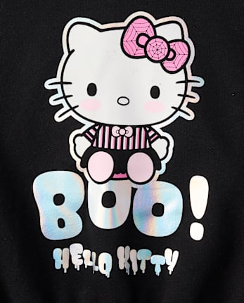 Girls Hello Kitty® Foil Halloween Premium Fleece Hoodie