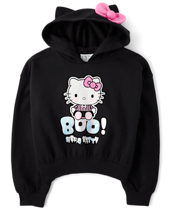 Girls Hello Kitty® Foil Halloween Premium Fleece Hoodie