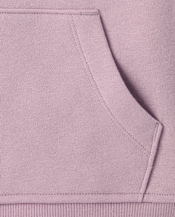Girls Varsity Stripe Premium Fleece Zip Up Hoodie Top