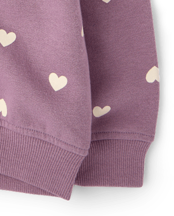 Toddler Girls Print Premium Fleece Zip Up Hoodie