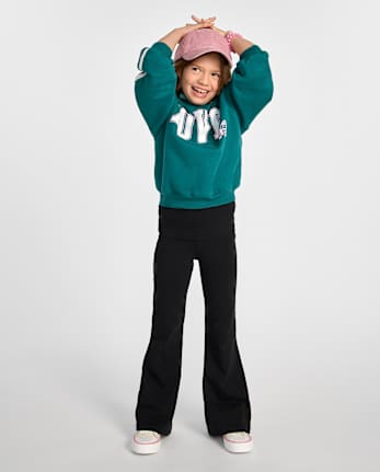 Leggings évasés repliables pour filles