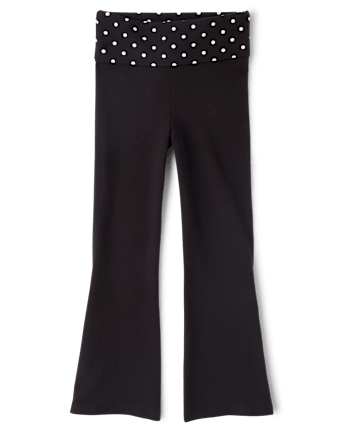 Girls Foldover Flare Leggings