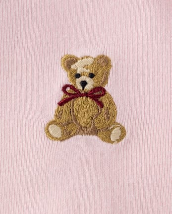 Girls Embroidered Icon Graphic Ringer Baby Tee
