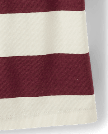 Girls Striped Rugby Polo