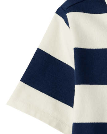 Girls Striped Rugby Polo