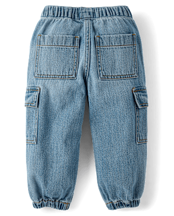 Baby And Toddler Boys Baggy Pull On Cargo Barrel Jeans