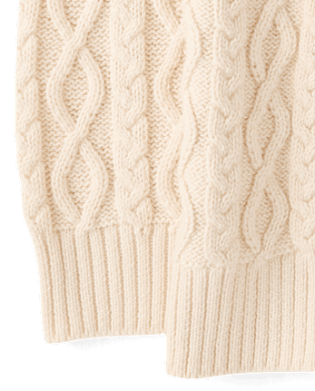 Girls Lace Up Bow Cable Knit Cardigan