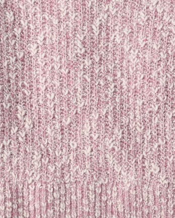 Girls Marled Shaker Stitch Cable Knit Sweater
