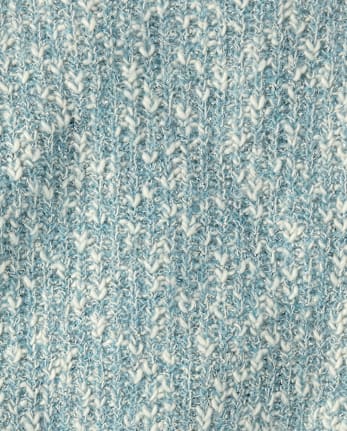 Girls Marled Shaker Stitch Cable Knit Sweater
