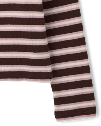 Girls Striped Embellished Top - FRAPPE