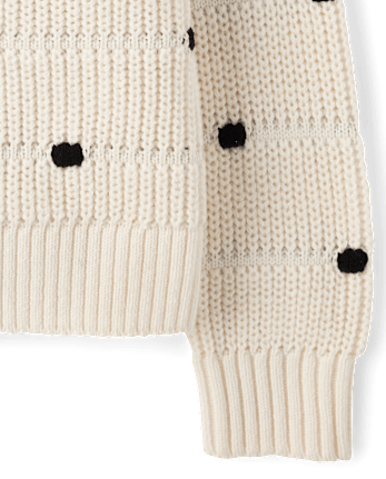Girls Kuromi Embroidered Bobble Sweater