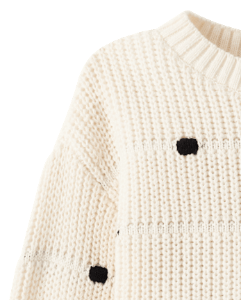 Girls Kuromi Embroidered Bobble Sweater