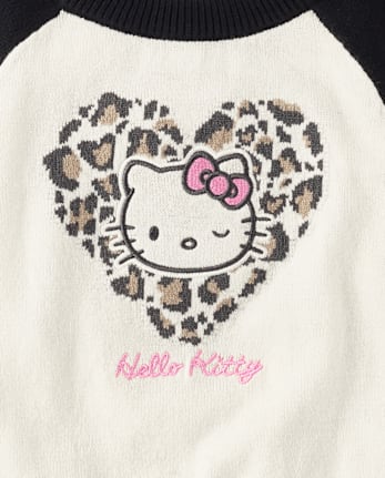 Girls Hello Kitty® Embroidered Colorblock Sweater