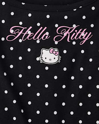 Haut à manches coudes Hello Kitty® à pois et imprimé bouffant pour filles