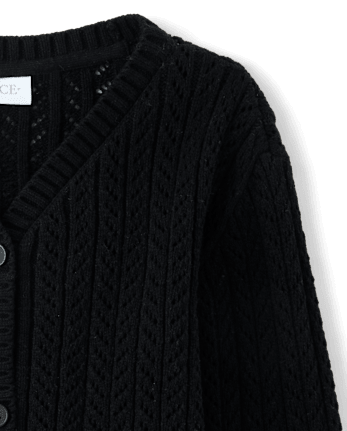 Girls Pointelle Cardigan