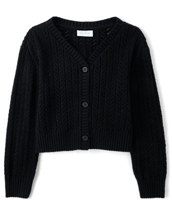 Girls Pointelle Cardigan