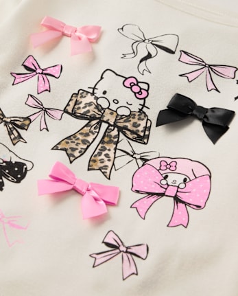 Girls Hello Kitty® And Friends Bow Elbow Sleeve Top