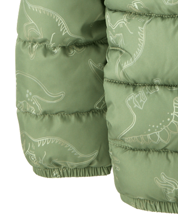 Toddler Boys Print Hooded Puffer Jacket