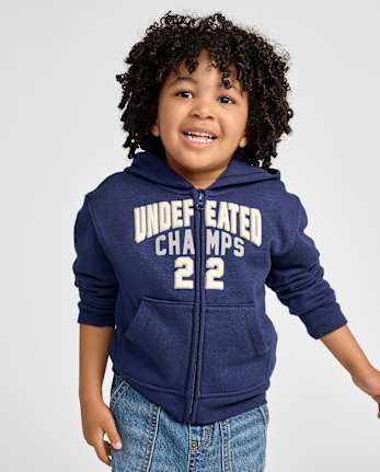 Baby And Toddler Boys Varsity Premium Fleece Zip Up Hoodie