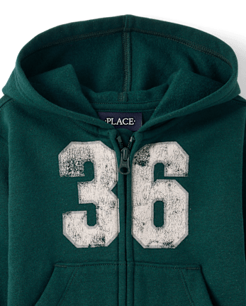 Baby And Toddler Boys Varsity Premium Fleece Zip Up Hoodie