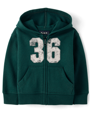 Baby And Toddler Boys Varsity Premium Fleece Zip Up Hoodie