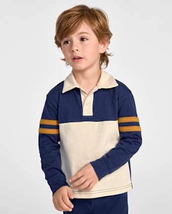 Baby And Toddler Boys Colorblock Varsity 2-Piece Outfit Set