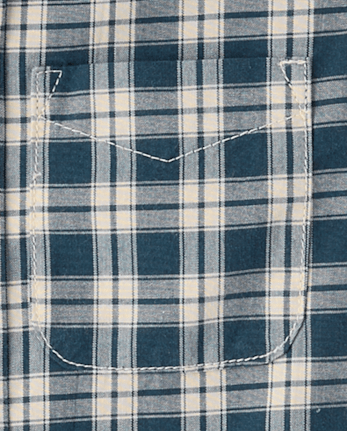 Baby And Toddler Boys Plaid Poplin Button Up Shirt