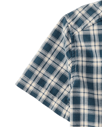 Baby And Toddler Boys Plaid Poplin Button Up Shirt