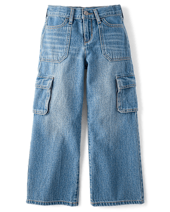 Girls Baggy Cargo Jeans