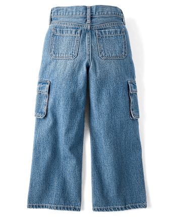 Girls Baggy Cargo Jeans