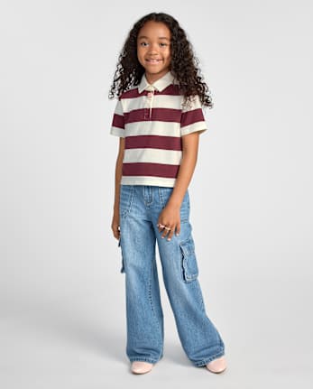 Girls Baggy Cargo Jeans