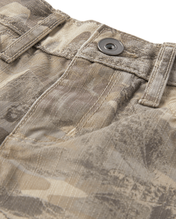 Girls Camo Baggy Jeans