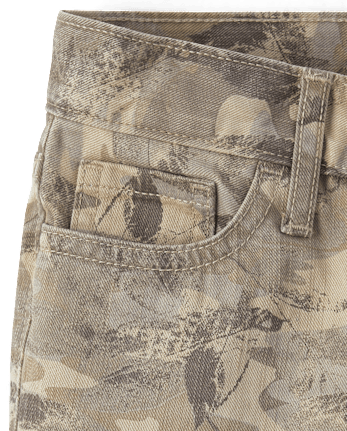 Girls Camo Baggy Jeans