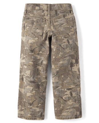 Girls Camo Baggy Jeans