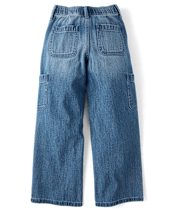 Girls Pull On Baggy Cargo Jeans