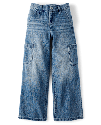 Girls Pull On Baggy Cargo Jeans