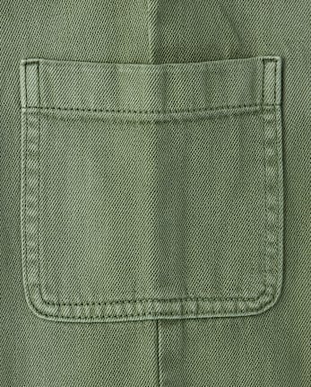 Girls Garment Dyed Baggy Cargo Jeans