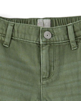 Girls Garment Dyed Baggy Cargo Jeans